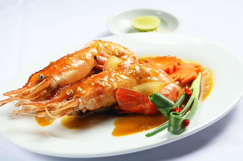 Tôm càng xanh sốt me