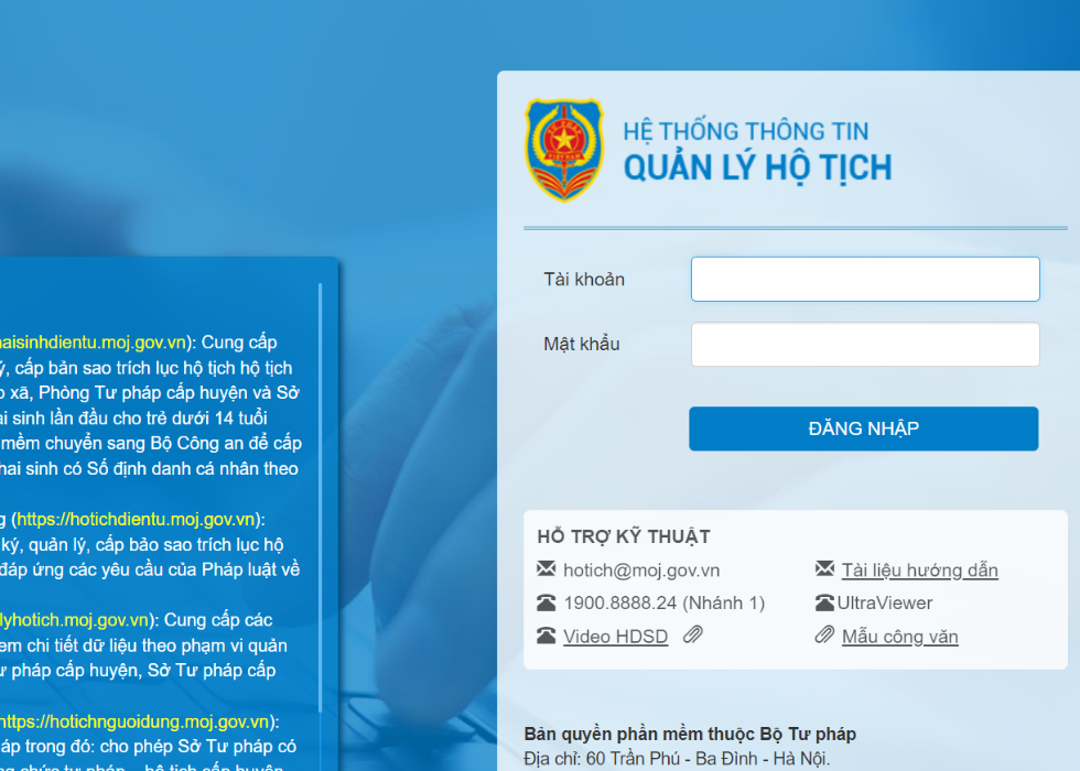 Tra cứu bằng phần mềm Quản lý hộ tịch