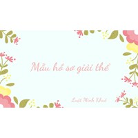 Mẫu hồ sơ giải thể công ty cổ phần