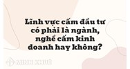 Lĩnh vực cấm đầu tư có phải là ngành, nghề cấm kinh doanh hay không?