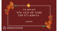 Mẫu giấy đề nghị chuyển khoản