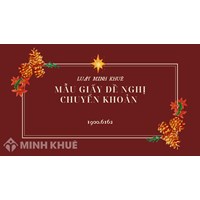 Mẫu giấy đề nghị chuyển khoản