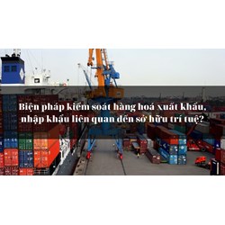 Biện pháp kiểm soát hàng hoá xuất khẩu, nhập khẩu liên quan đến sở hữu trí tuệ?