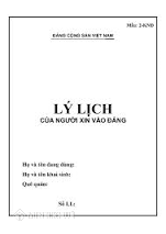 Hỏi về hiệu lực xác minh lý lịch vào Đảng ?