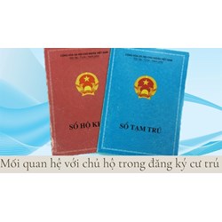 Mối quan hệ với chủ hộ trong đăng ký cư trú