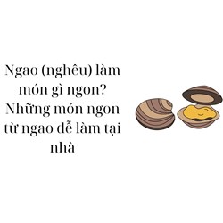 Ngao (nghêu) làm món gì ngon? Những món ngon từ ngao dễ làm tại nhà