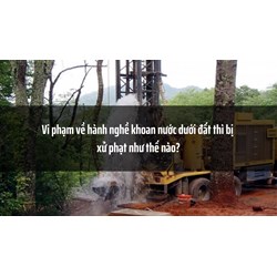 Vi phạm về hành nghề khoan nước dưới đất thì bị xử phạt như thế nào?