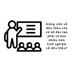 Giảng viên về đấu thầu của cơ sở đào tạo phải có bao nhiêu năm kinh nghiệm về đấu thầu?