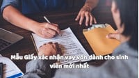 Mẫu Giấy xác nhận vay vốn dành cho sinh viên mới nhất