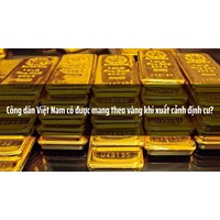 Công dân Việt Nam có được mang theo vàng khi xuất cảnh định cư?