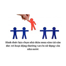 Hình thức lựa chọn nhà thầu mua sắm tài sản duy trì hoạt động thường xuyên sử dụng vốn nhà nước