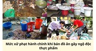 Mức xử phạt hành chính khi bán đồ ăn gây ngộ độc thực phẩm