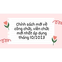 Chính sách mới về công chức, viên chức mới nhất đang áp dụng