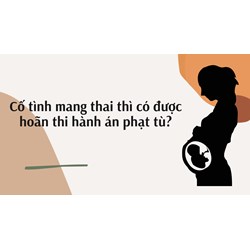 Cố tình mang thai thì có được hoãn thi hành án phạt tù?