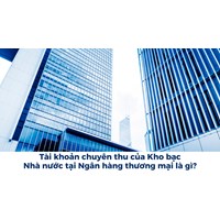 Tài khoản chuyên thu của Kho bạc Nhà nước tại Ngân hàng thương mại là gì?