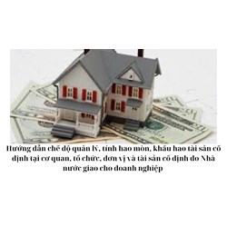 Hướng dẫn chế độ quản lý, tính hao mòn, khấu hao tài sản cố định tại cơ quan, tổ chức, đơn vị và tài sản cố định do Nhà nước giao cho doanh nghiệp