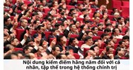 Nội dung kiểm điểm hằng năm đối với cá nhân, tập thể trong hệ thống chính trị