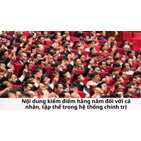 Nội dung kiểm điểm hằng năm đối với cá nhân, tập thể trong hệ thống chính trị