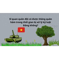 Sĩ quan quân đội có được thăng quân hàm trong thời gian bị xử lý kỷ luật Đảng không?