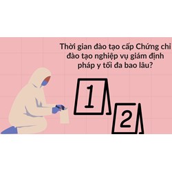 Thời gian đào tạo cấp Chứng chỉ đào tạo nghiệp vụ giám định pháp y tối đa bao lâu?