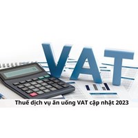 Thuế giá trị gia tăng (VAT) với dịch vụ ăn uống là bao nhiêu?
