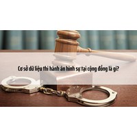 Cơ sở dữ liệu thi hành án hình sự tại cộng đồng là gì?
