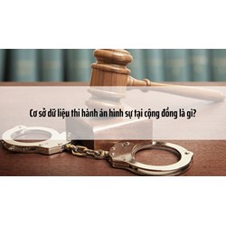 Cơ sở dữ liệu thi hành án hình sự tại cộng đồng là gì?