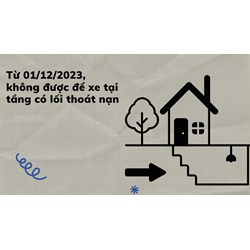 Quy định mới không được để xe tại tầng có lối thoát nạn