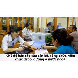Chế độ báo cáo của cán bộ, công chức, viên chức đi bồi dưỡng ở nước ngoài
