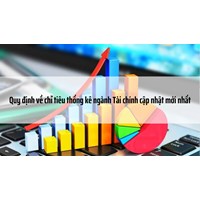 Quy định về chỉ tiêu thống kê ngành Tài chính cập nhật mới nhất