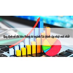 Quy định về chỉ tiêu thống kê ngành Tài chính cập nhật mới nhất