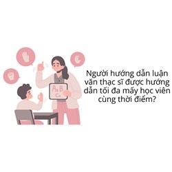 Người hướng dẫn luận văn thạc sĩ được hướng dẫn tối đa mấy học viên cùng thời điểm?