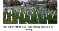 Quy định về thu hồi đất nghĩa trang, nghĩa địa bồi thường