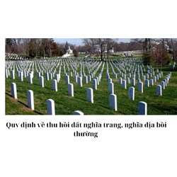 Quy định về thu hồi đất nghĩa trang, nghĩa địa bồi thường