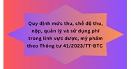 Quy định mức thu, chế độ thu, nộp, quản lý và sử dụng phí trong lĩnh vực dược, mỹ phẩm