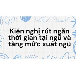 Kiến nghị rút ngắn thời gian tại ngũ và tăng mức xuất ngũ