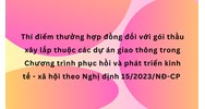 Thưởng hợp đồng đối với gói thầu xây lắp thuộc các dự án giao thông