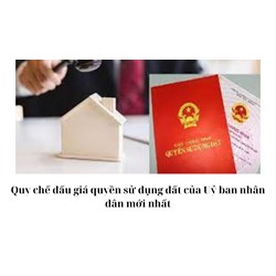 Quy chế đấu giá quyền sử dụng đất của Uỷ ban nhân dân mới nhất