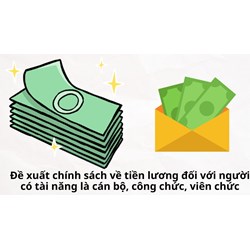 Đề xuất chính sách về tiền lương đối với người có tài năng là cán bộ, công chức, viên chức