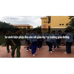 So sánh biện pháp đưa vào với giáo dục tại trường giáo dưỡng