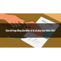 Giao kết hợp đồng hôn nhân sẽ bị xử phạt bao nhiêu tiền?