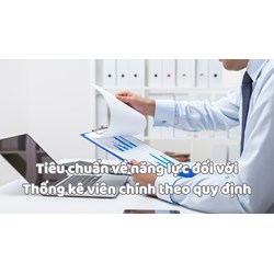 Tiêu chuẩn về năng lực đối với Thống kê viên chính theo quy định