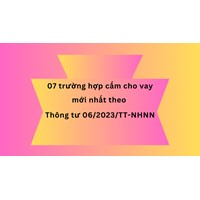 07 trường hợp cấm cho vay mới nhất theo Thông tư 06/2023/TT-NHNN
