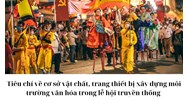 Tiêu chí về cơ sở vật chất, trang thiết bị xây dựng môi trường văn hóa trong lễ hội truyền thống