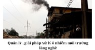 Quản lý, giải pháp xử lý ô nhiễm môi trường làng nghề