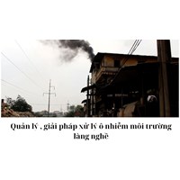 Quản lý, giải pháp xử lý ô nhiễm môi trường làng nghề