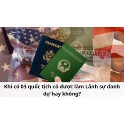 Khi có 03 quốc tịch có được làm Lãnh sự danh dự hay không?