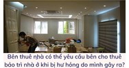 Bên thuê nhà có thể yêu cầu bên cho thuê bảo trì nhà ở khi bị hư hỏng do mình gây ra?
