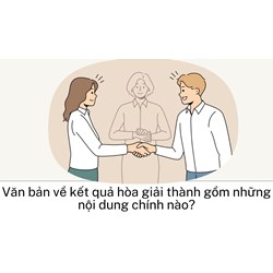 Văn bản kết quả hòa giải thành trong hòa giải thương mại gồm những nội dung nào?