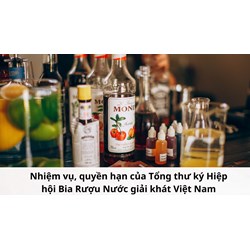 Nhiệm vụ, quyền hạn của Tổng thư ký Hiệp hội Bia Rượu Nước giải khát Việt Nam
